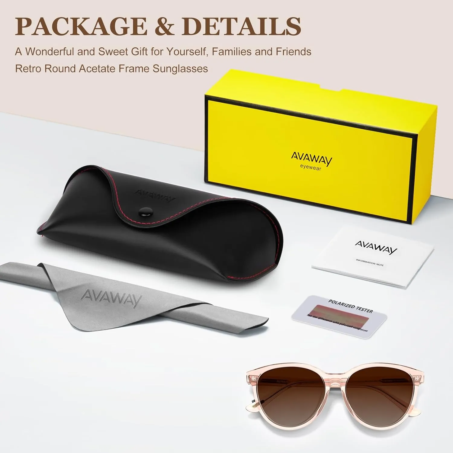 AVAWAY Women's Sunglasses Polarized 100% UV Protection for Driving Golf Hiking Boating
