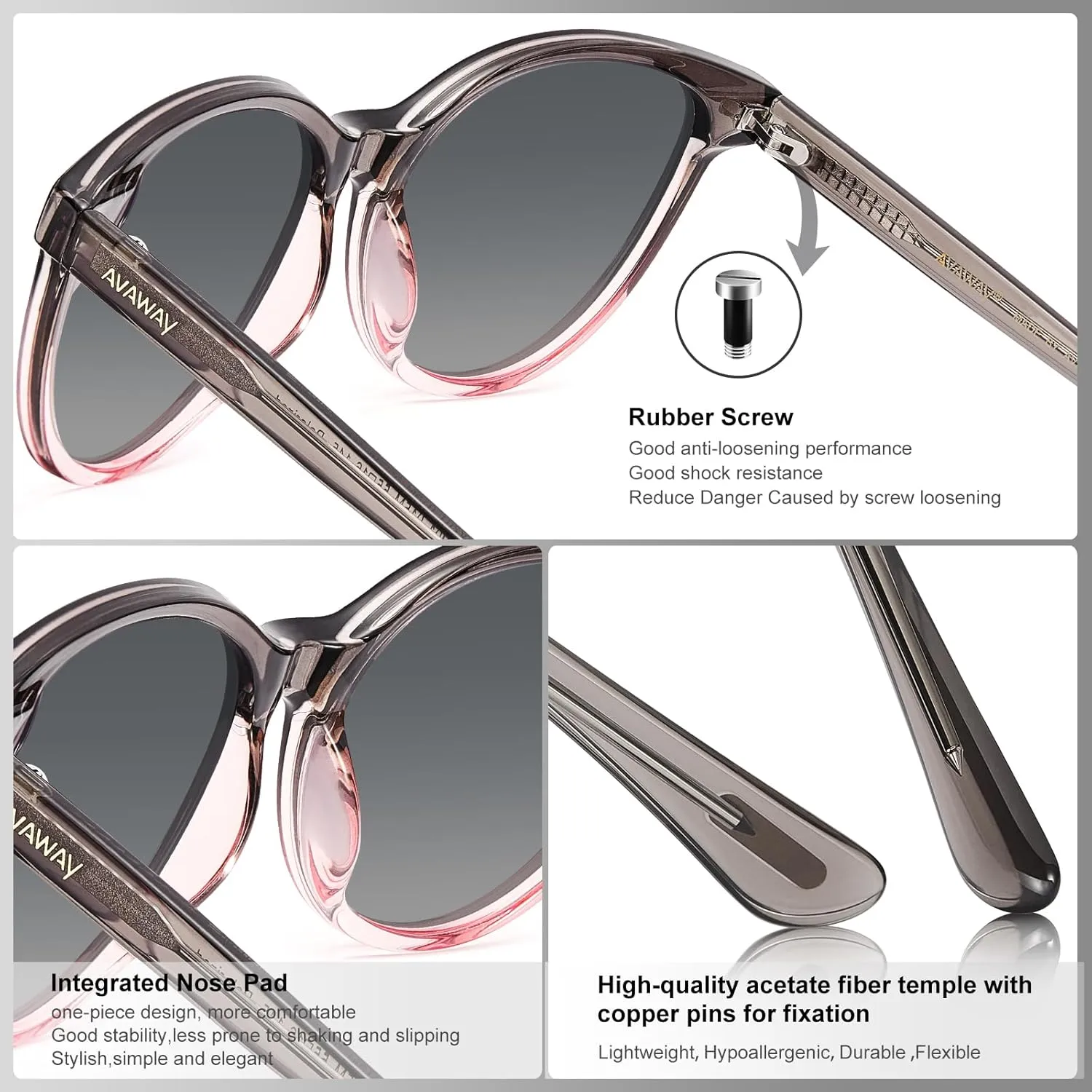 AVAWAY Women's Sunglasses Polarized 100% UV Protection for Driving Golf Hiking Boating