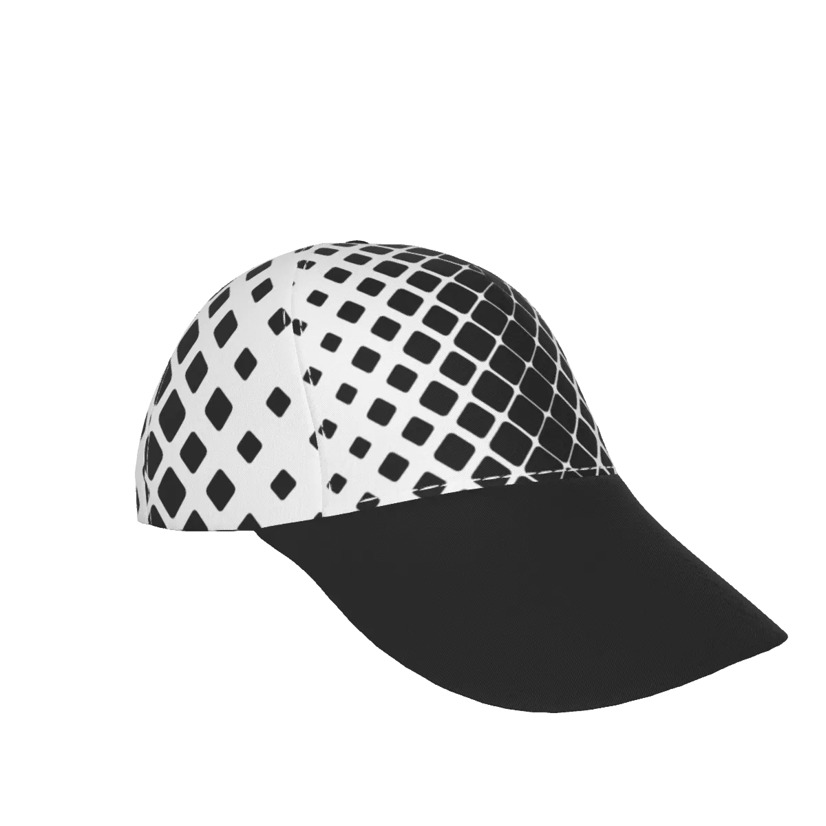 Black And White 90 with Black Peaked Cap