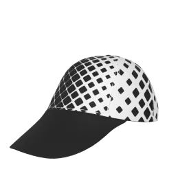 Black And White 90 with Black Peaked Cap