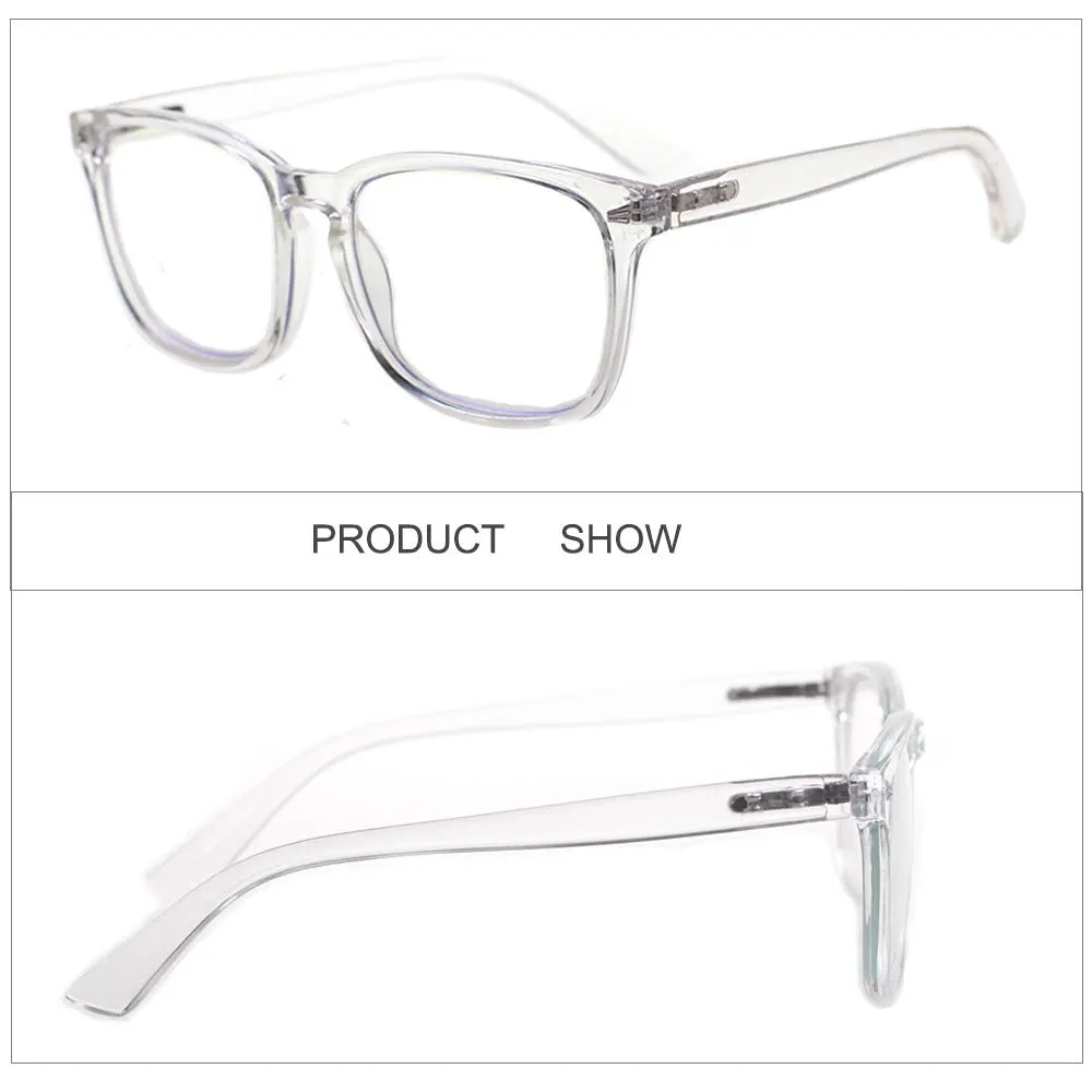 Blue Light Blocking Reading Glasses Women Men Anti Eyestrain Computer Glasses Readers Clear 3.0 x