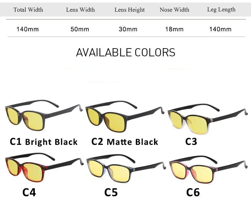 Blue Light Blocking UV400 Anti-Eye Strain Computer Reading Mobile Phone Glasses