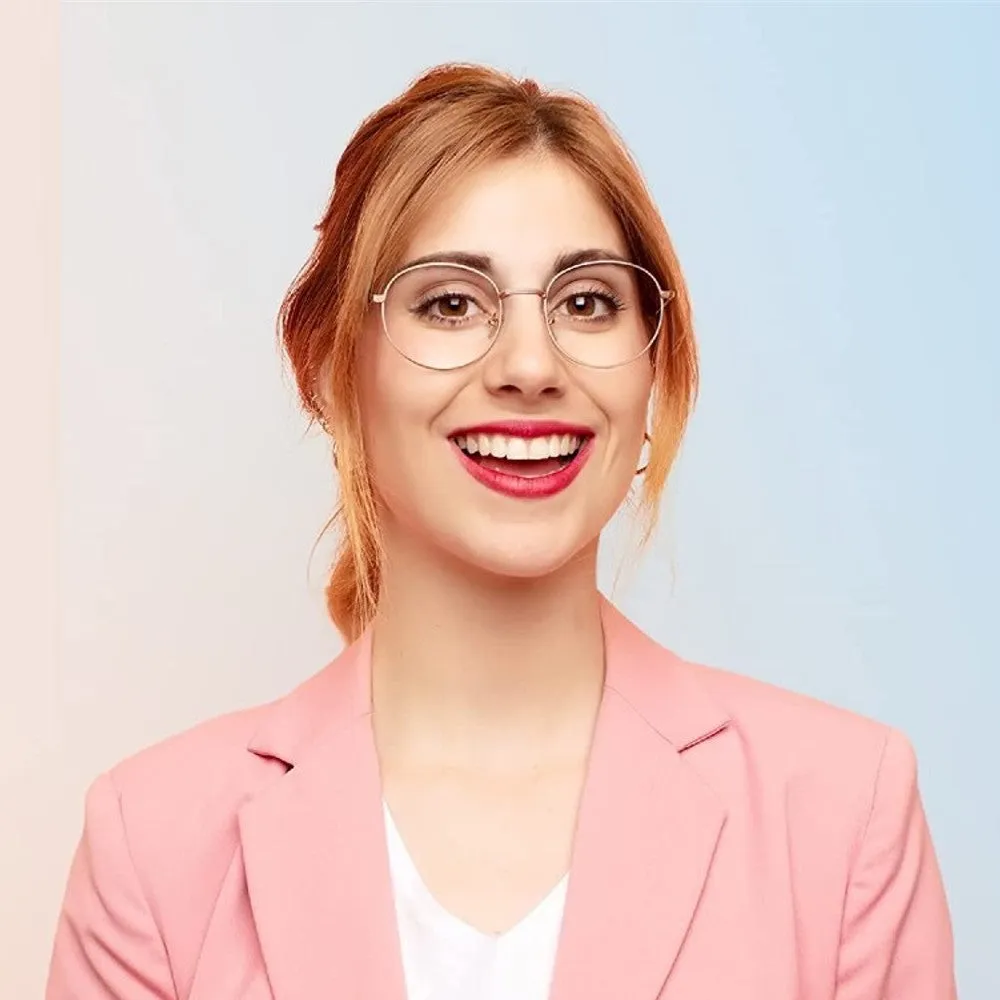 Blue Light Glasses Computer Eyewear Round Metal Frame Clear Lens - PeeWee