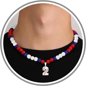 Btysun Baseball Necklaces Baseball Jersey Number 0-99 Charms Pendant Stainless Steel Necklace for Men Baseball Gifts Dad Husband Christmas Gift for Him Mens Jewelry