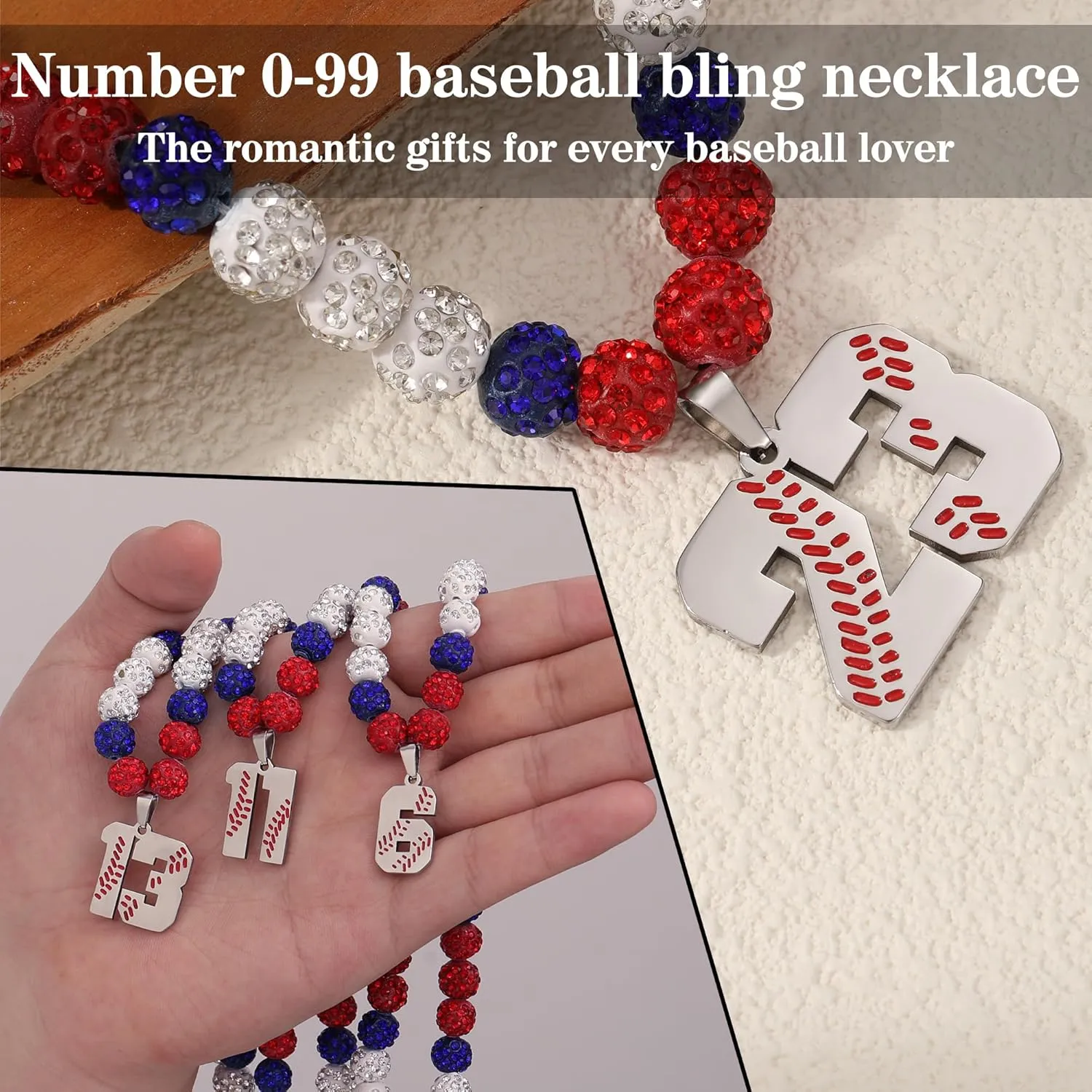 Btysun Baseball Necklaces Baseball Jersey Number 0-99 Charms Pendant Stainless Steel Necklace for Men Baseball Gifts Dad Husband Christmas Gift for Him Mens Jewelry
