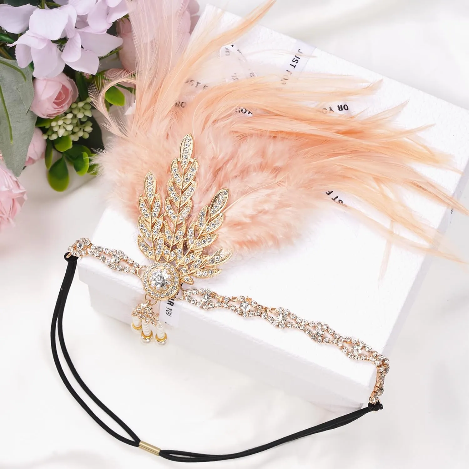 choyaxo Flapper Headband Roaring 20s Headpiece Great Gatsby Headpiece for Women