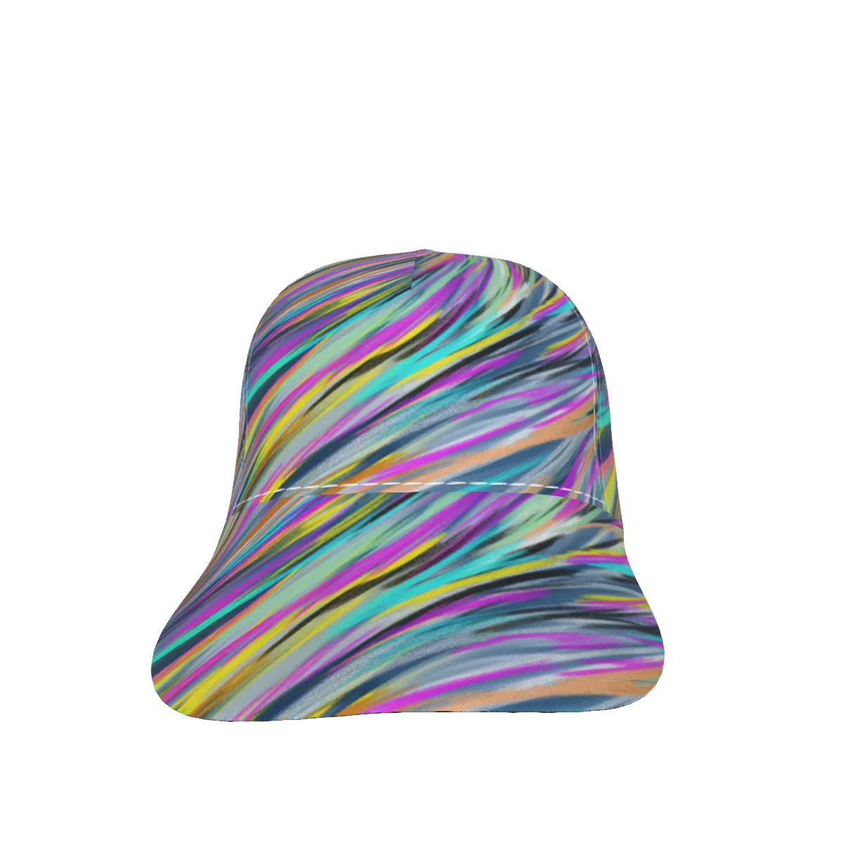 Colorful Waves Peaked Cap