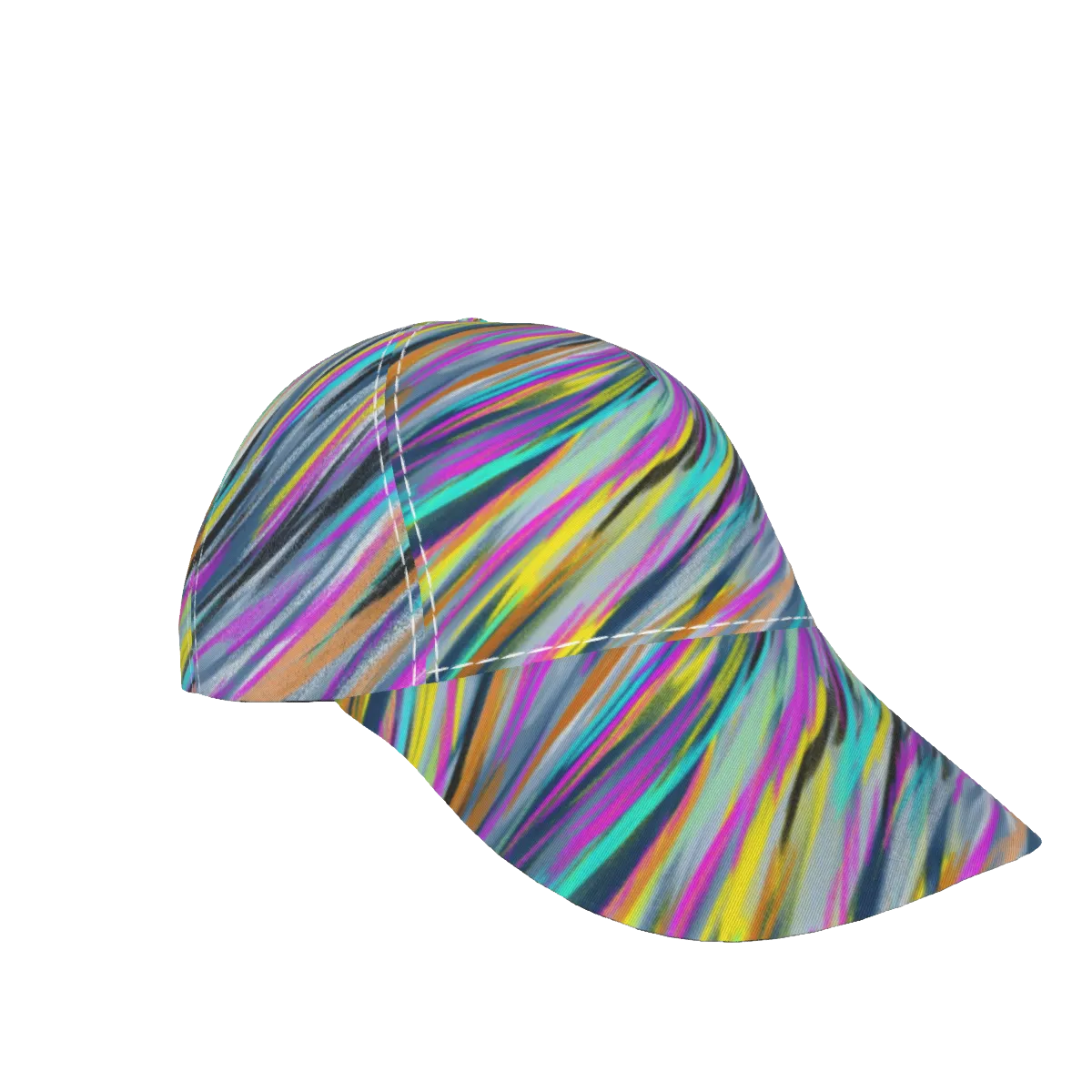 Colorful Waves Peaked Cap