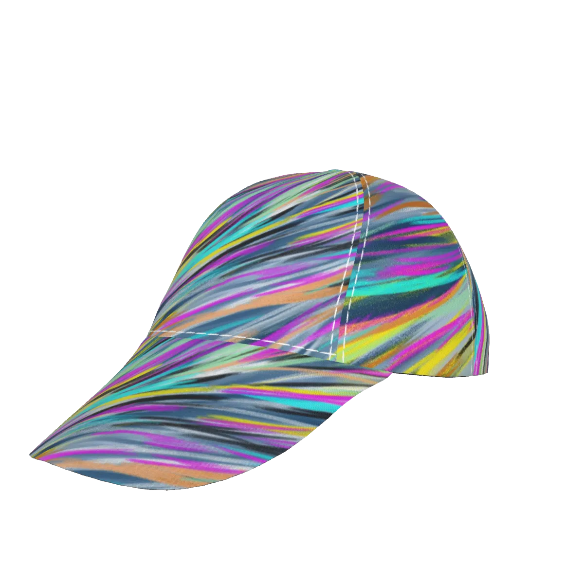 Colorful Waves Peaked Cap