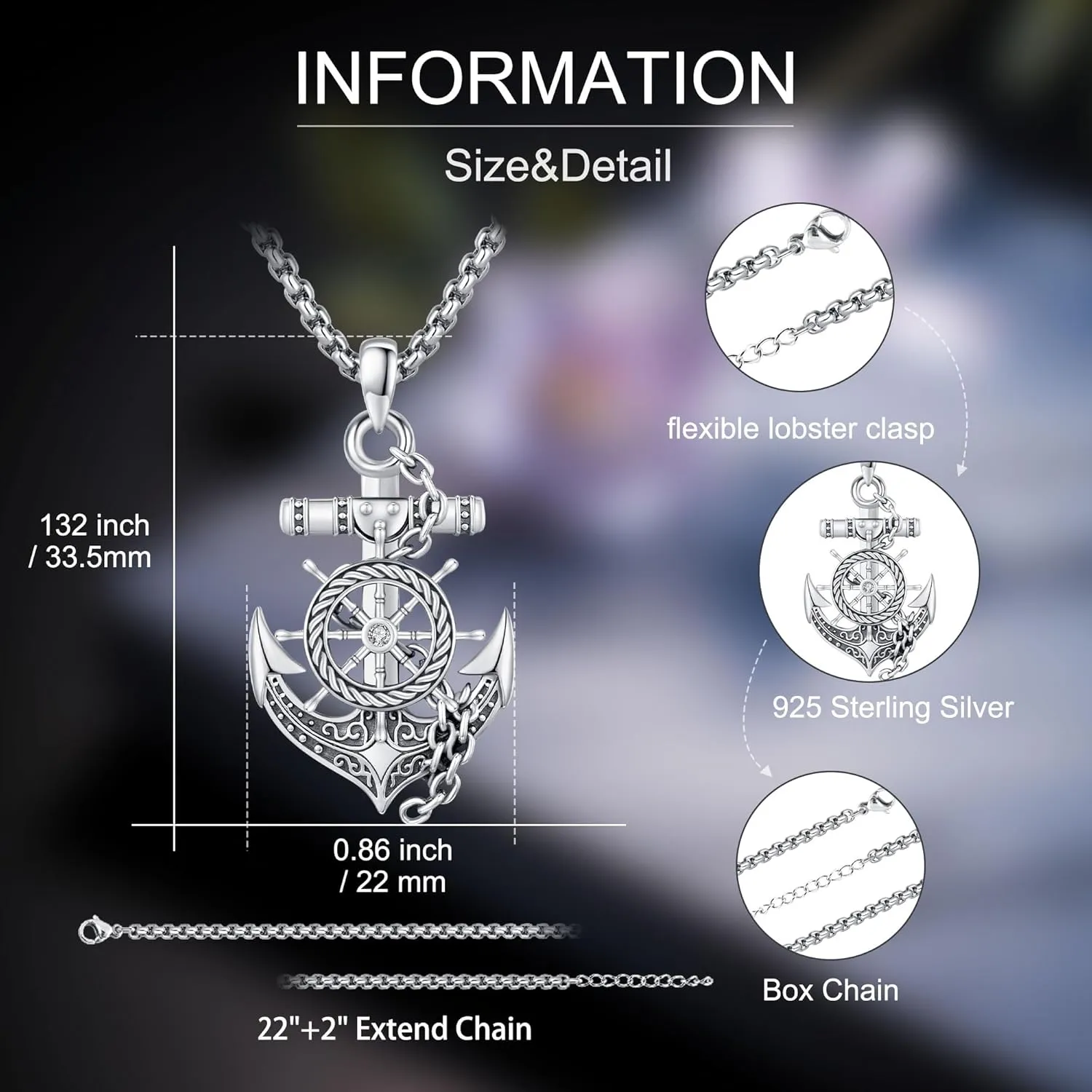 Compass Necklace for Women Men 925 Sterling Silver Celtic Knot Compass Pendant Jewelry Friendship Talisman Travel Graduation Christmas Birthday Gifts for Her Him