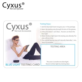Cyxus Blue Light Test Card