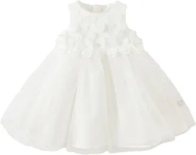 DAVE&BELLA Toddler Girls Tutu Dress, Tulle Ruffled Sleeveless Princess Dresses Summer Flower Sundress Wedding Birthday Party