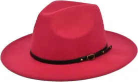 Dcvmvmn Women Men Jazz Hat Fedoras Hats Wide Brim Fedora Hat