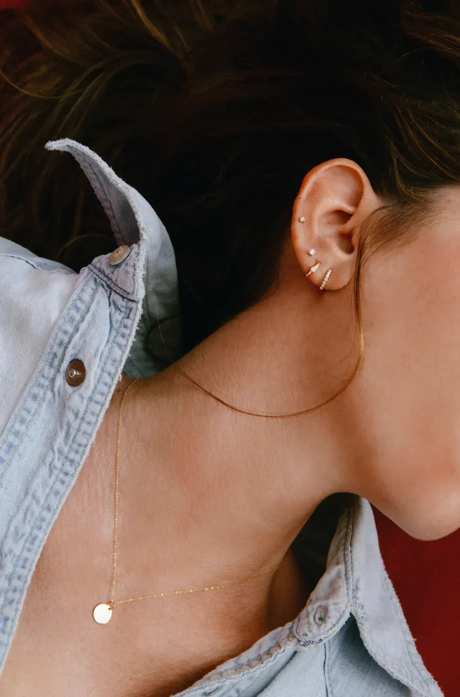 Engraved statement necklace