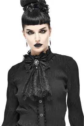 Fashion Women's Black Lace Bow Tie / Steampunk Style Ladies Accessories