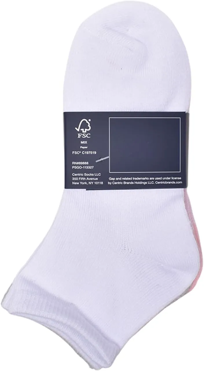 GAP Girls Quarter Crew Socks, Multi-Pack Kids Socks, Soft & Stretchy, Comfortable