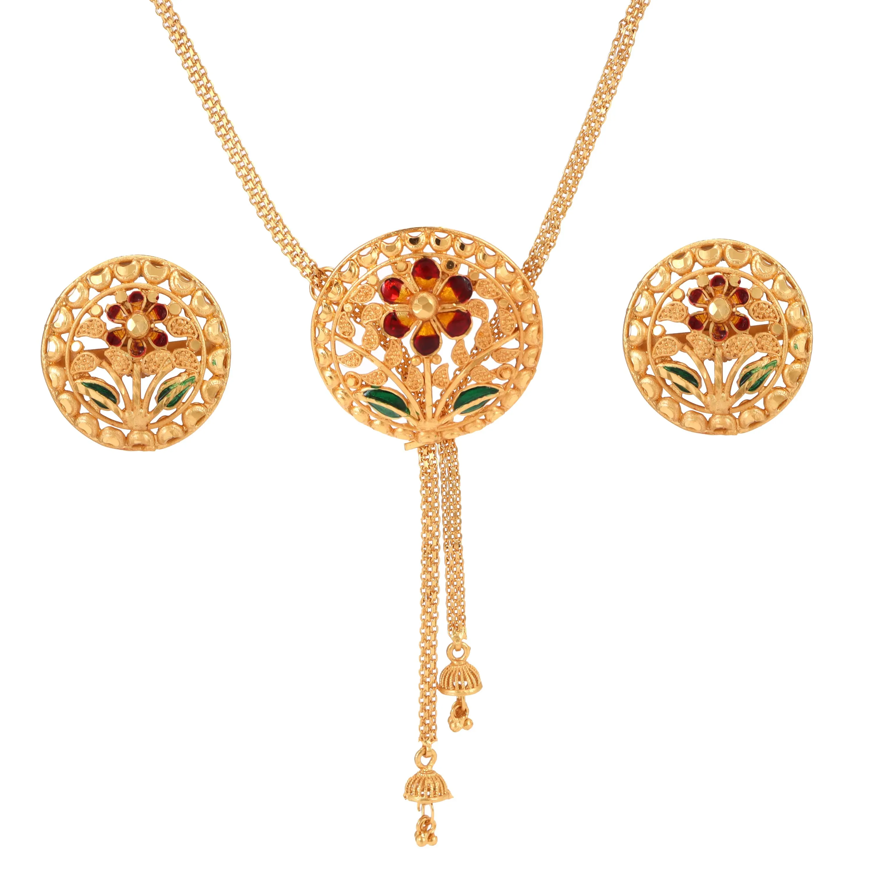 Gardenia Minakari Tie Chain Set (24 Inch)