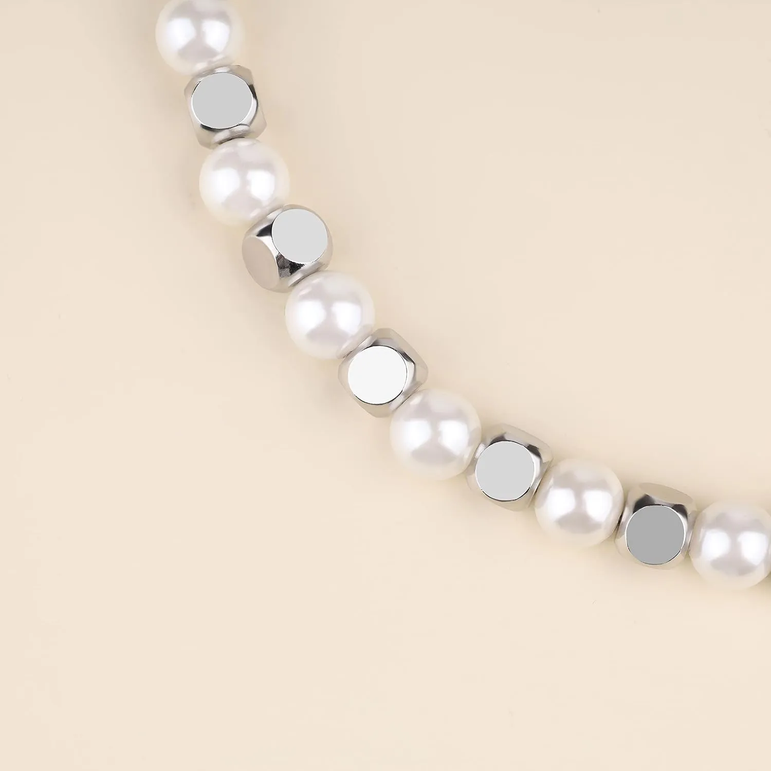 GAVU Men's Crystal Simple Beaded Bracelet for Men