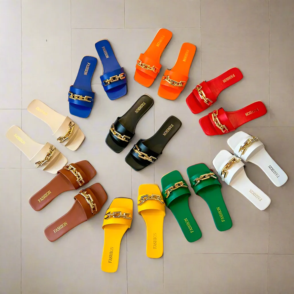 Gold Chain Link Sandals
