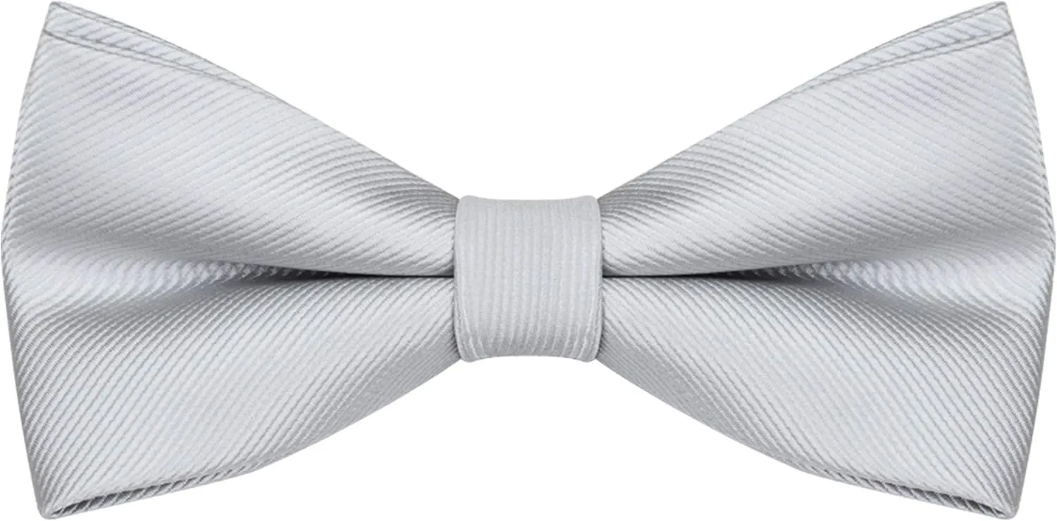 GUSLESON Suspenders & Bowtie Set Men's Elastic Band Suspenders   Bowtie for Wedding, Formal Events