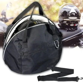 Helmet Bag,Motorcycle Helmet Storage Bag,Lightweight MX Helmet Bag Water-resistant 1680D Oxford with Strap, Reflective Strip (Black)