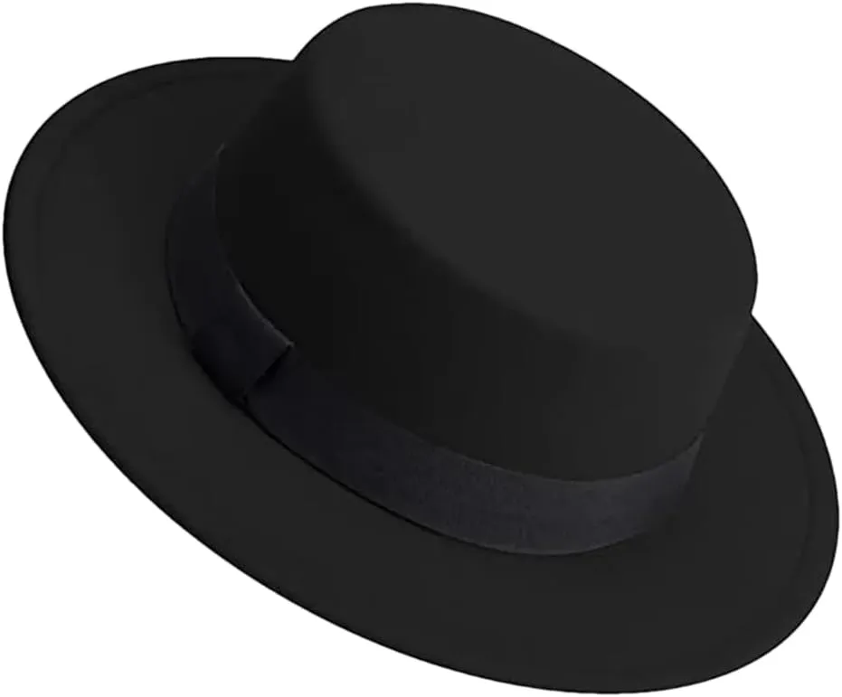 Hgvcfcv Fedoras Hats Women Winter Hat Women's Hat Flat Top Fedora Formal Men Caps Wedding Decorate Chapeau Femme