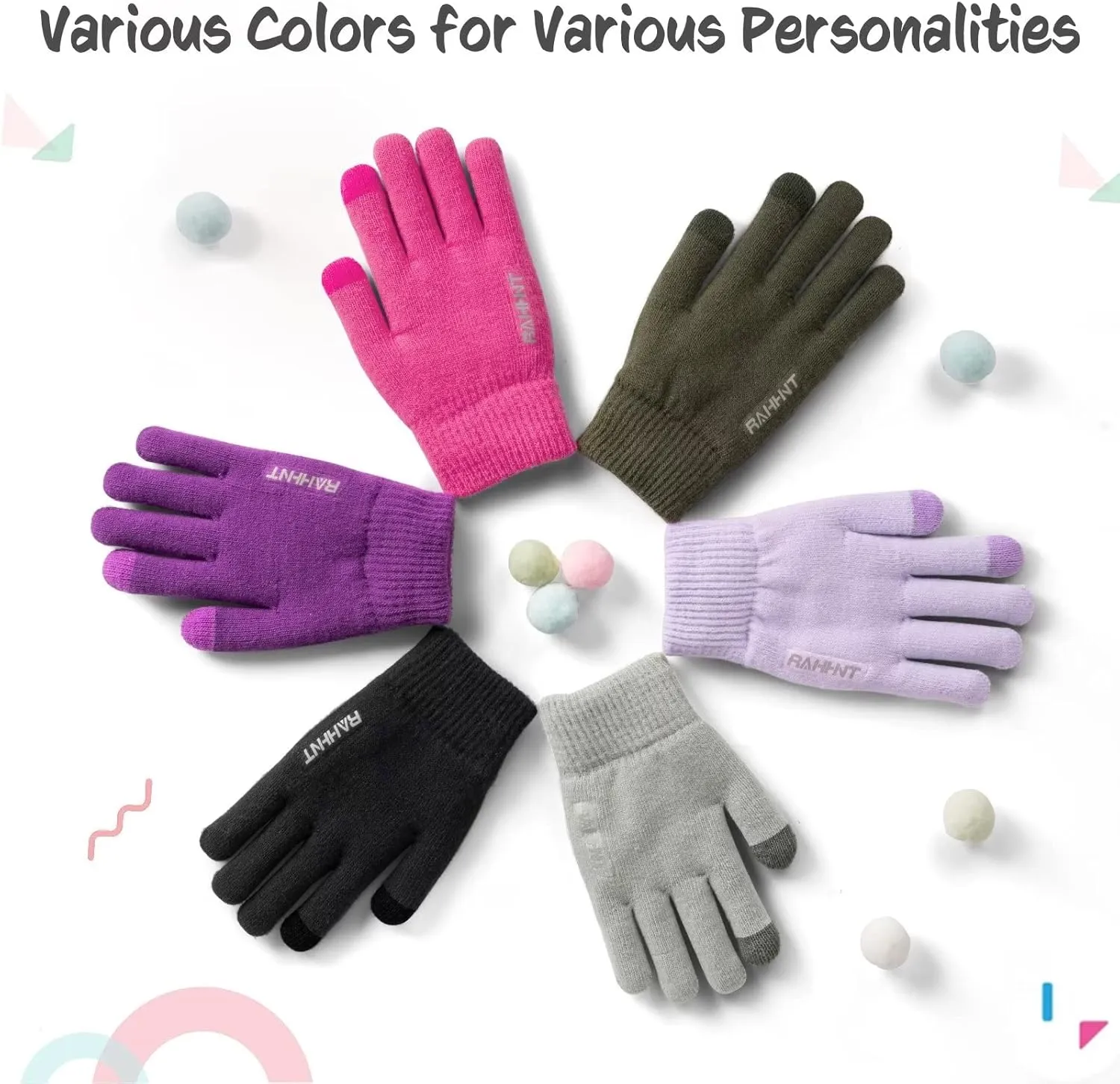 Kids Winter Gloves for Boys Girls Children Toddler Thermal Wool Knit Gloves with Insulated Fleece Lining Keep Hand Warm Gift