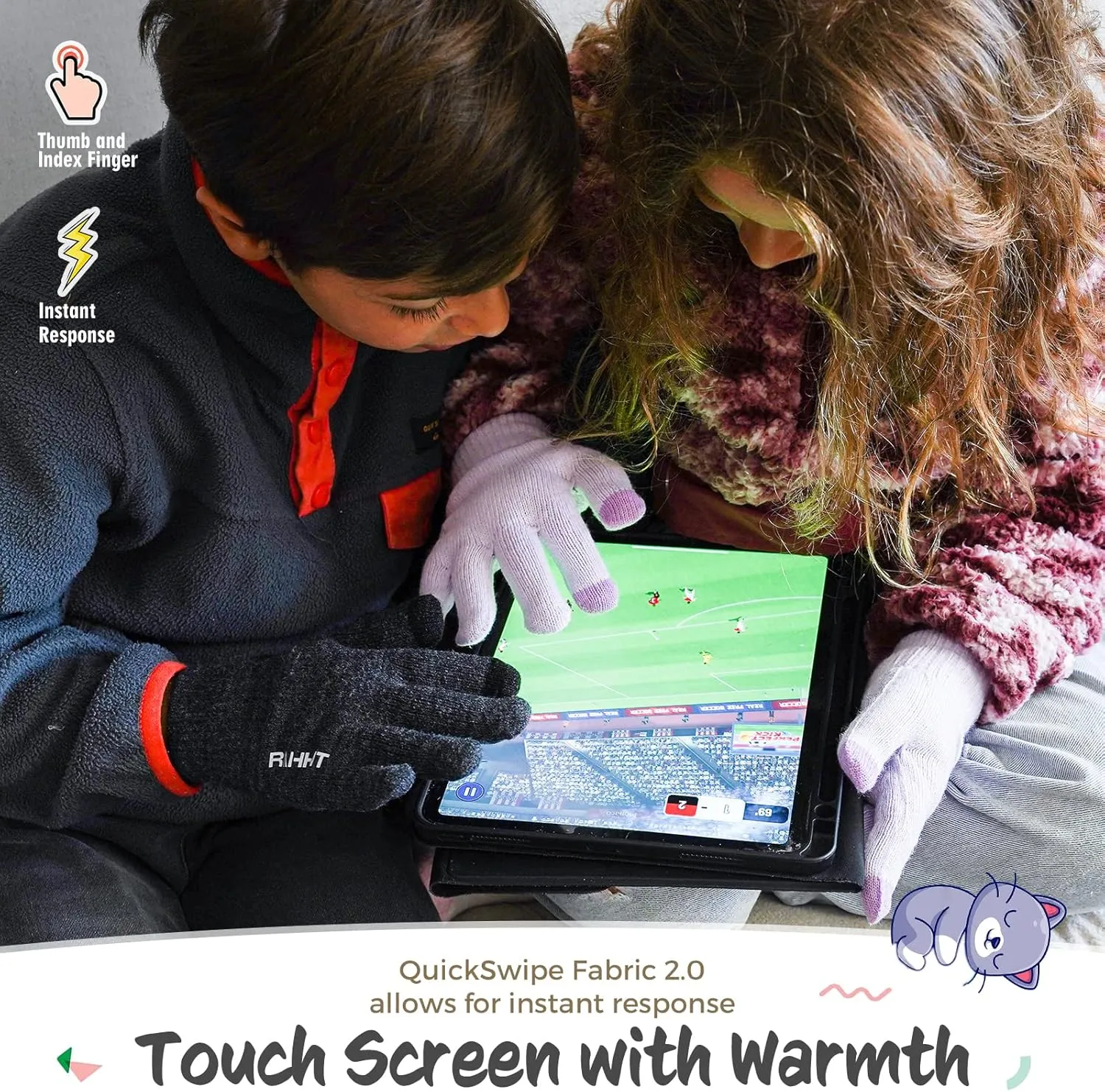 Kids Winter Gloves for Boys Girls Children Toddler Thermal Wool Knit Gloves with Insulated Fleece Lining Keep Hand Warm Gift