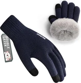 Kids Winter Gloves for Boys Girls Children Toddler Thermal Wool Knit Gloves with Insulated Fleece Lining Keep Hand Warm Gift