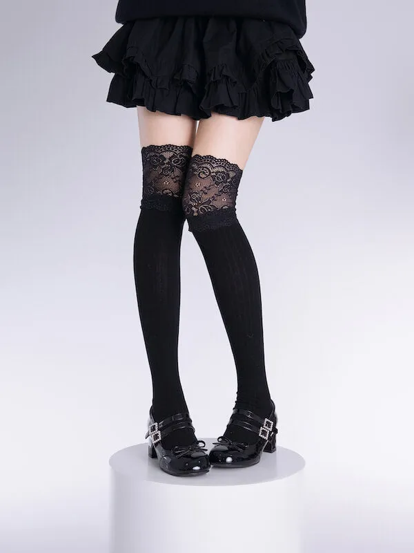Lace angel lolita aesthetic stockings