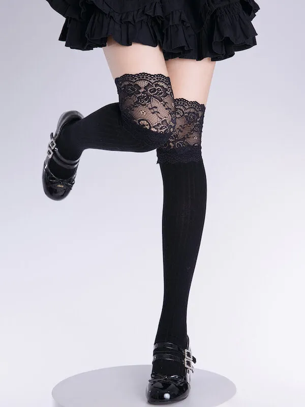 Lace angel lolita aesthetic stockings