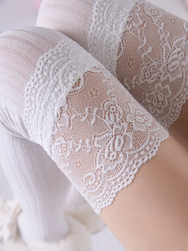 Lace angel lolita aesthetic stockings