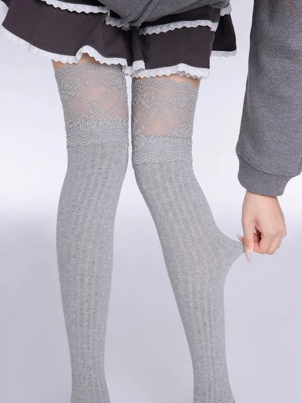 Lace angel lolita aesthetic stockings