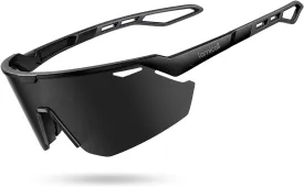 Lamicall Polarized Sports Sunglasses for Men Women, 24g, UV400 Protection Sun Glasses for Cycling Running Baseball Fishing
