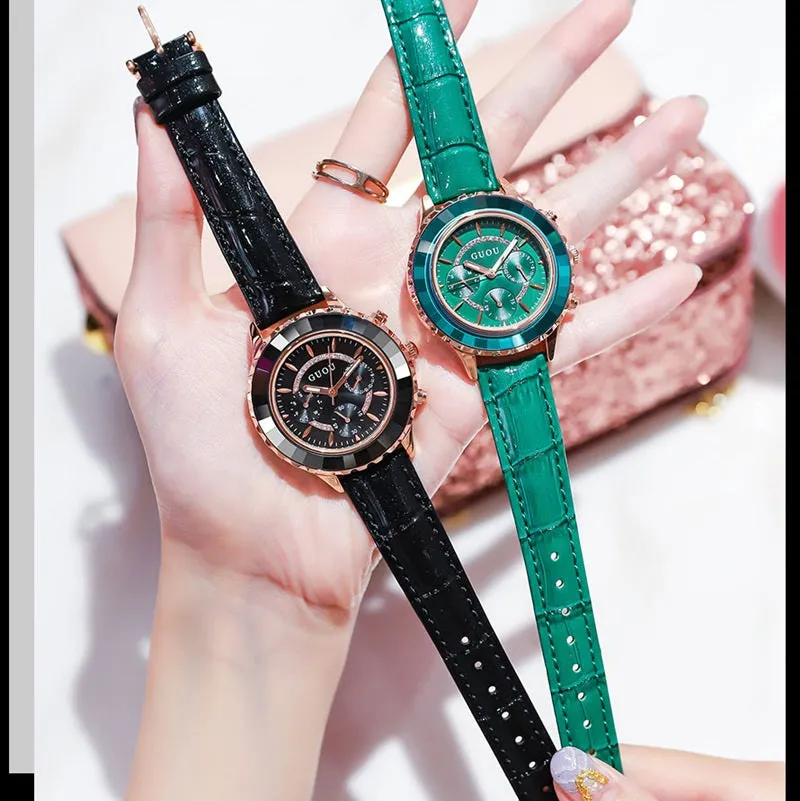 Leisure Leather Strap Women's Watch