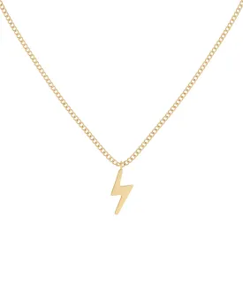 Lightning Necklace Gold