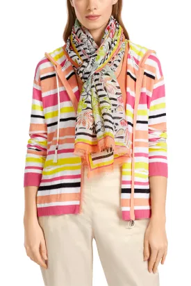 Marc Cain Sports US B4.07 Z30 Light Terracota Orange Print Scarf