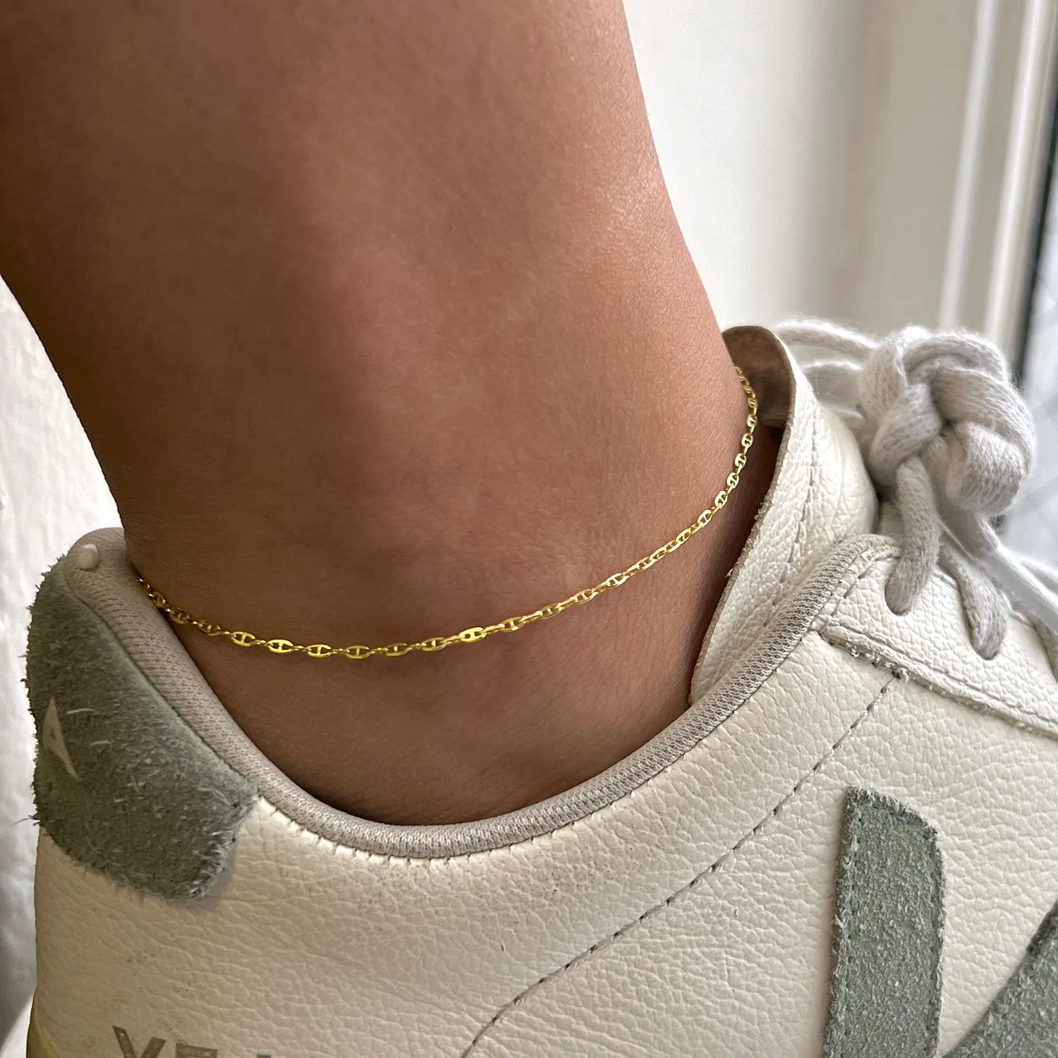 Mariner Anchor Chain Link Anklet