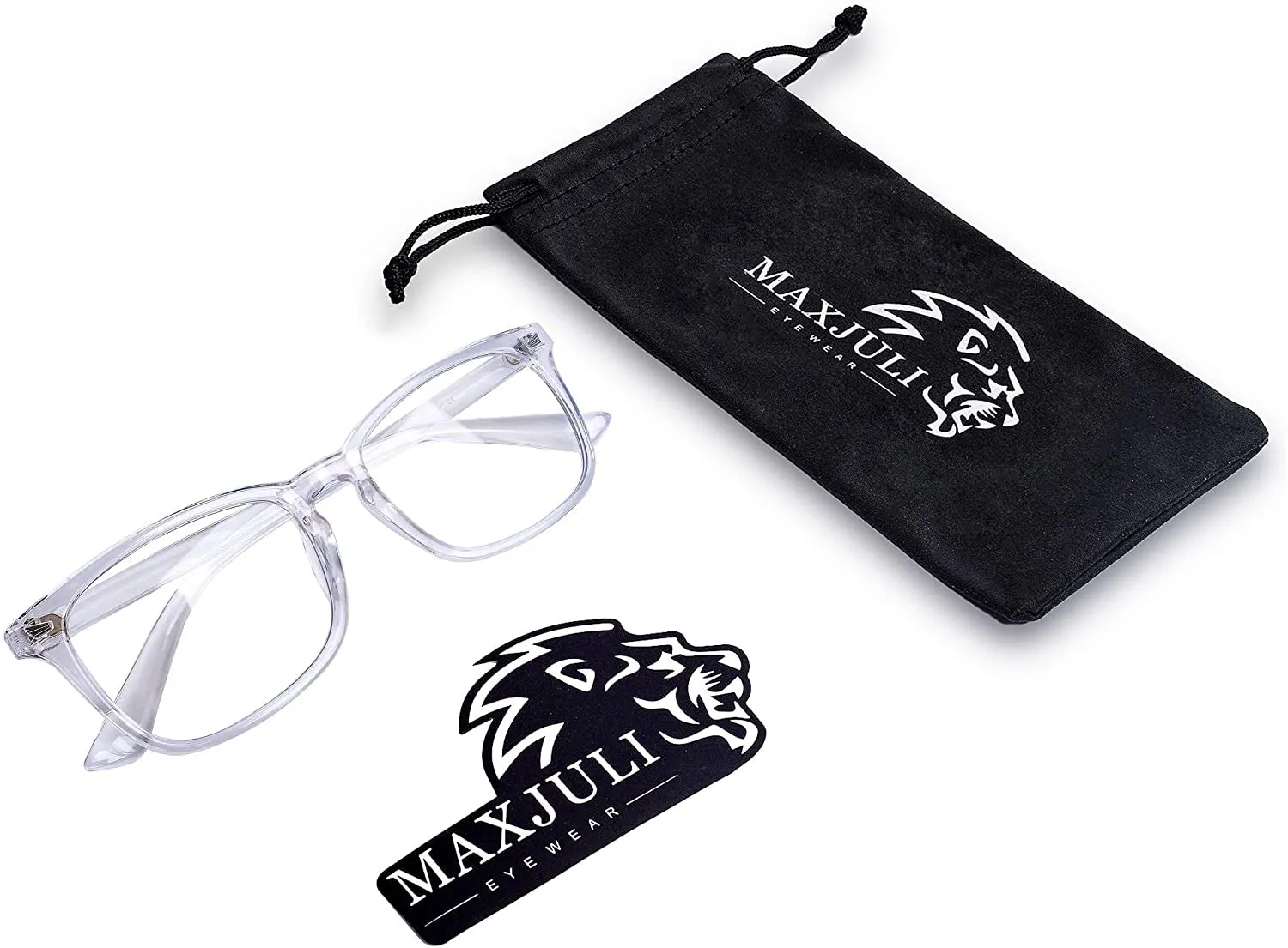 Maxjuli Blue Light Blocking Glasses,Computer Reading/Gaming/Tv/Phones Glasses for Women Men(Transparent)