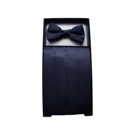 Navy Bow Tie & Cummerbund Gift Set