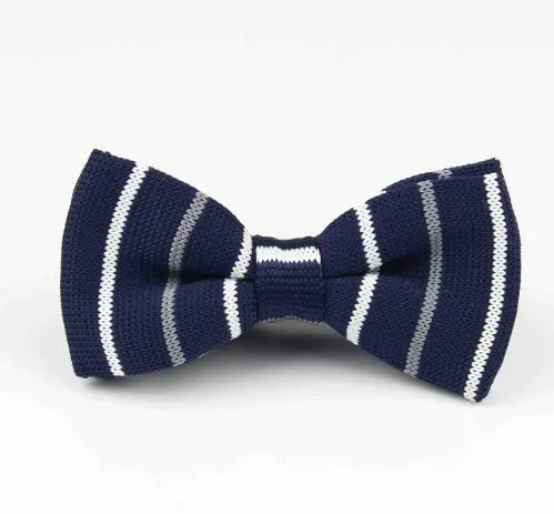 New Style Men Women Knit Bowtie Adjustable Butterfly Double Deck Neckwear Bowties Designer Knitting Dress Knitted Bow Tie