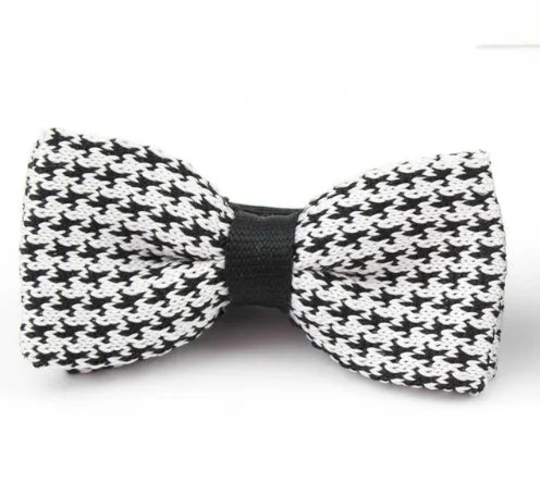New Style Men Women Knit Bowtie Adjustable Butterfly Double Deck Neckwear Bowties Designer Knitting Dress Knitted Bow Tie