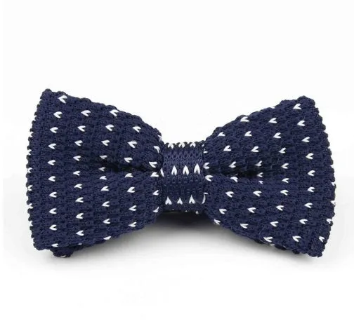 New Style Men Women Knit Bowtie Adjustable Butterfly Double Deck Neckwear Bowties Designer Knitting Dress Knitted Bow Tie