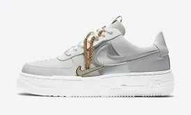Nike Air Force 1 Pixel Grey Gold Chain