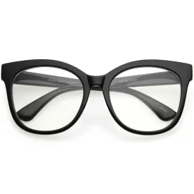 Oversize Blue Light Filter Horn Rimmed Cat Eye Sunglasses D155
