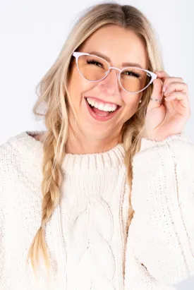 Quay song bird blue light computer glasses lilac/clear
