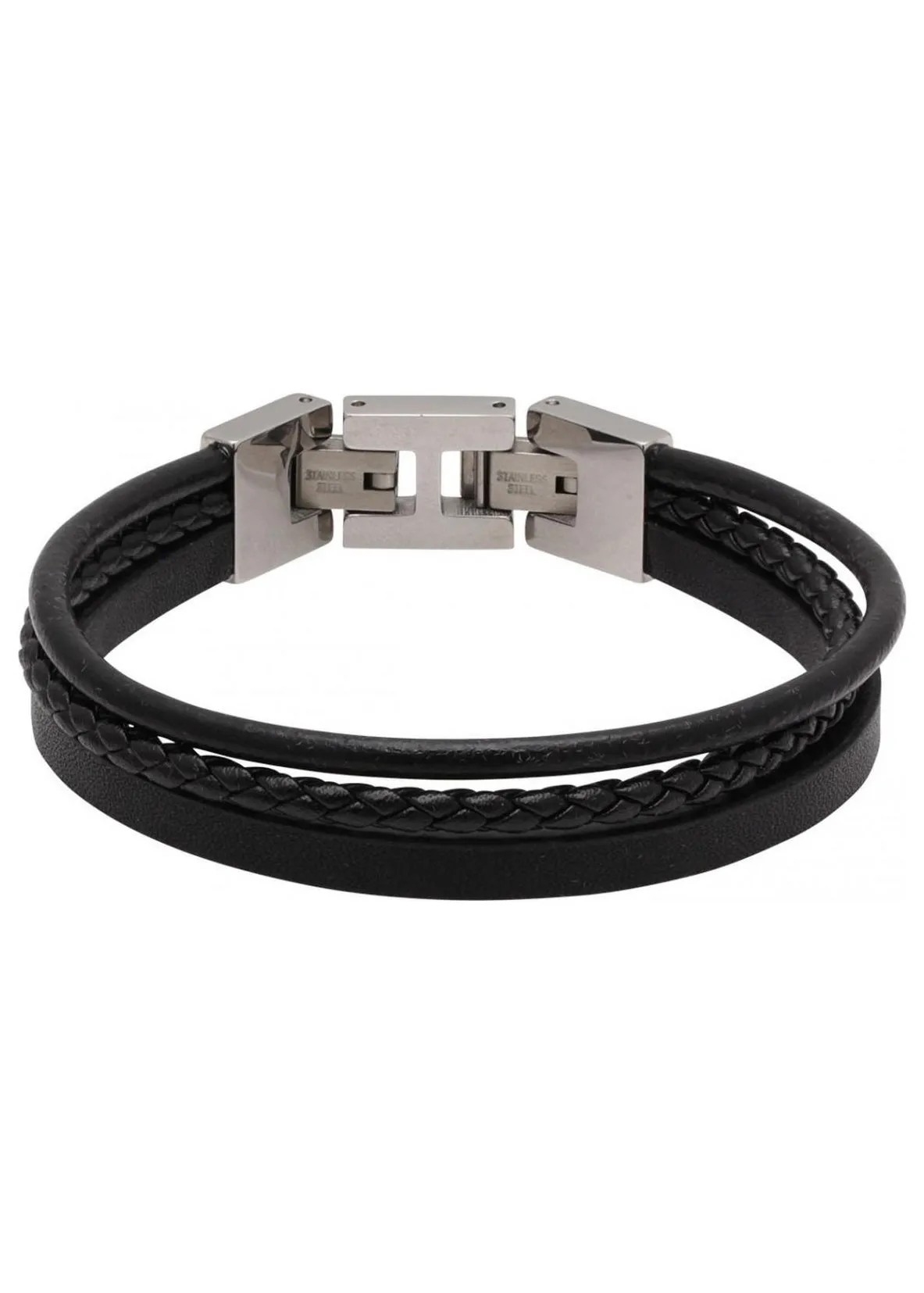 ROCHET JEWELLERY STANFORD LEATHER BRACELET BLACK ZJ HB7601