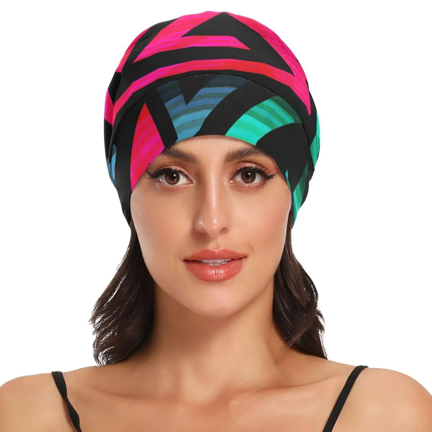 Satin Bonnet Lined Sleep Cap Hair Wrap Cover Slouchy Beanie for Curly Hair Protection for Men Women Punk