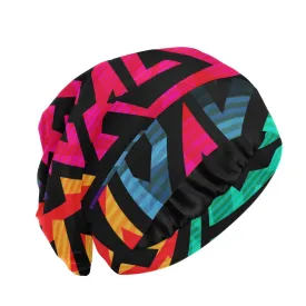 Satin Bonnet Lined Sleep Cap Hair Wrap Cover Slouchy Beanie for Curly Hair Protection for Men Women Punk