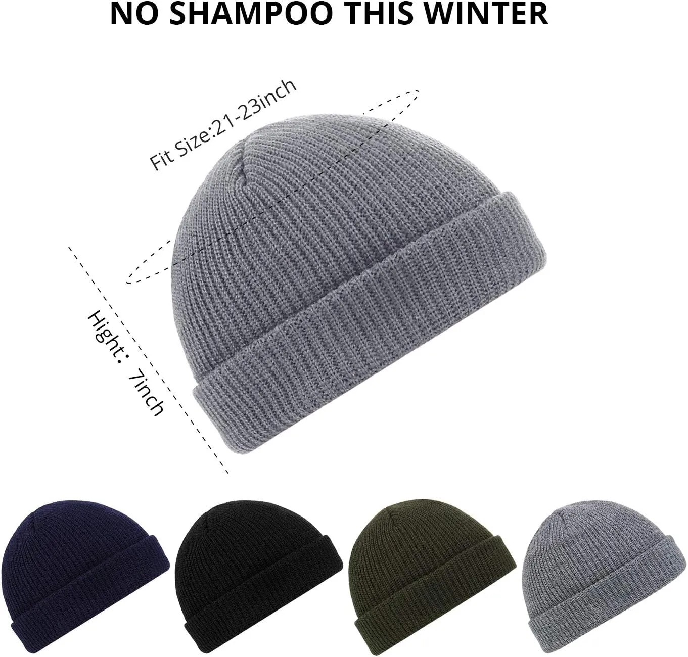 SATINIOR Trawler Beanie Watch Hat Roll-up Edge Skullcap Fisherman Beanie for Women Men